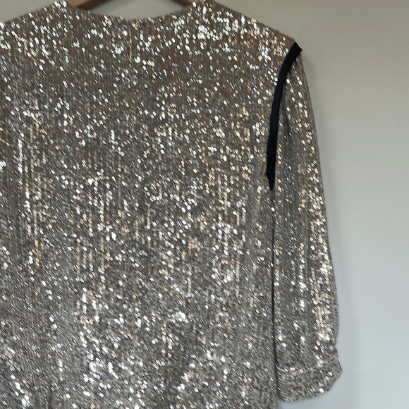 7 for all mankind sequin 90 y2k long sleeve mini dress xs - Picture 10 of 10